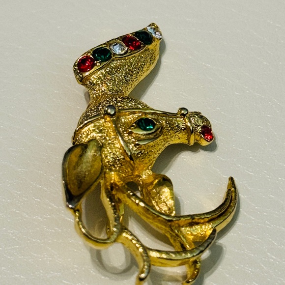 Vintage Brooch Avante Designer Pin Pendant Rudolph Retro Jewelry Ladies Fashion - Picture 5 of 15